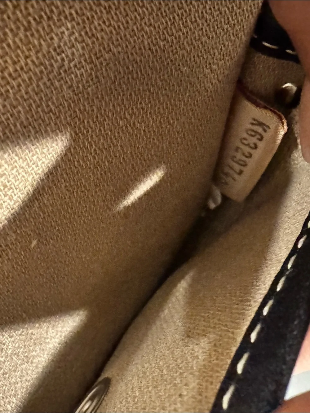 Dooney & Bourke Gray Denim Signature Canvas & Black Leather Wristlet